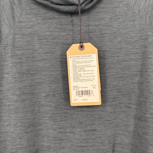 Prana Sol Protect Turtleneck Shirt Womens Sz XL- Dark Sky - Picture 4 of 5